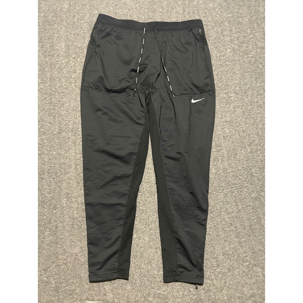 NIKE PHENOM ELITE DRI FIT RUNNING JOGGERS PANTS BLACK CU5504-010 MEN Large